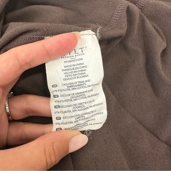 BYLT Basics Signature Dark Brown Short Sleeve Tee Men’s Large - Picture 5 of 5